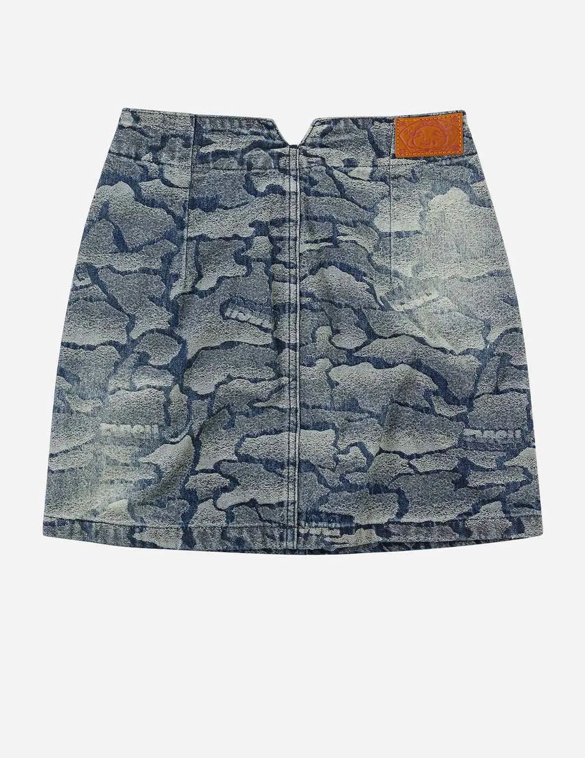 Allover Ishigaki Camouflage Jacquard Fashion Fit Denim Skirt sold by Evisu product image thumbnail 4