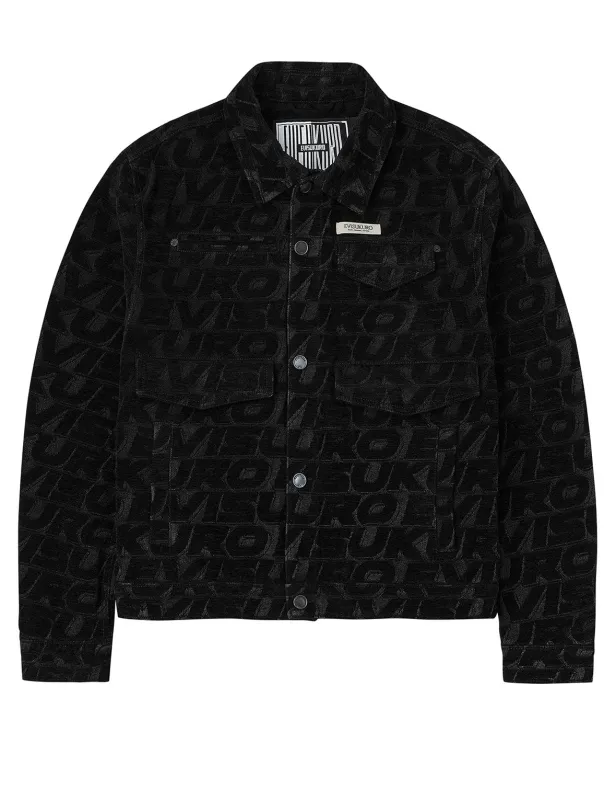 Allover EVISUKURO Jacquard Regular Fit Work Jacket sold by Evisu