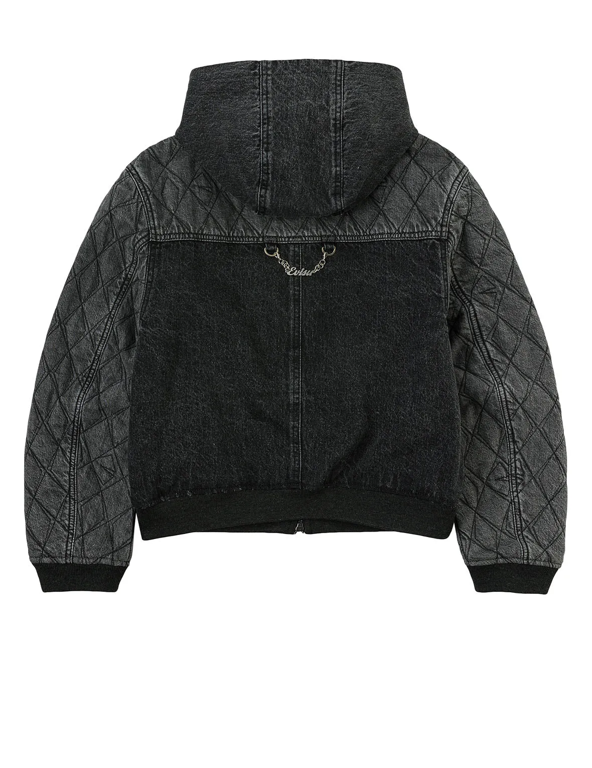 Seagull Embroidery Fashion Fit Hooded Padded Denim Jacket sold by Evisu product image thumbnail 2