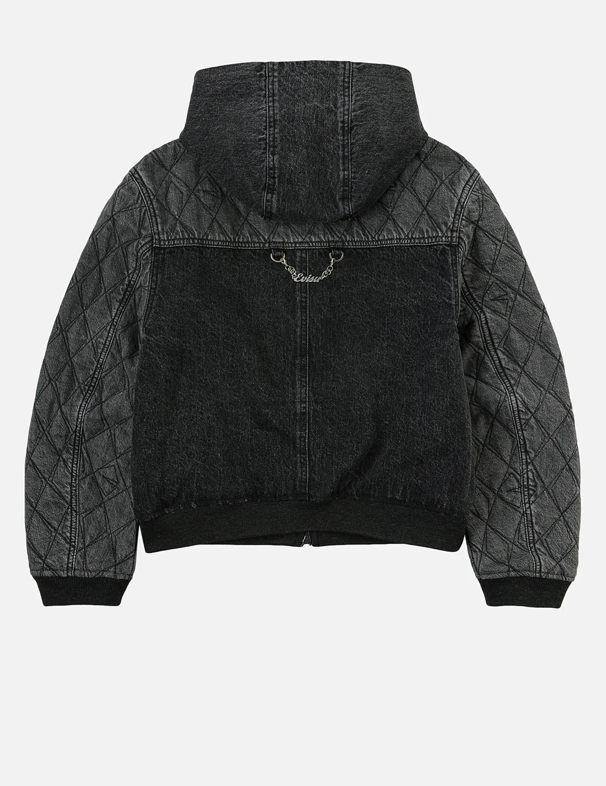 Seagull Embroidery Fashion Fit Hooded Padded Denim Jacket sold by Evisu product image thumbnail 4