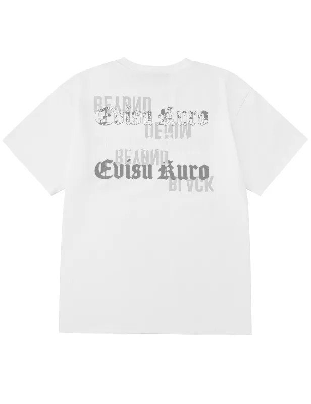 EVISUKURO Flocking and Plastisol Print Regular Fit T-shirt sold by Evisu