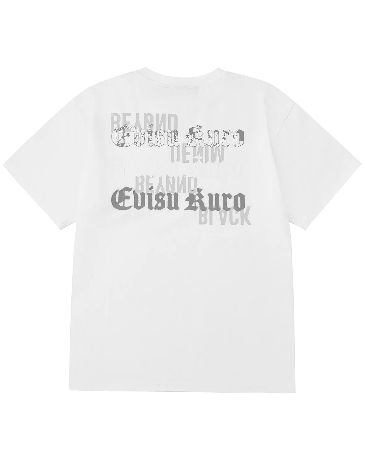 EVISUKURO Flocking and Plastisol Print Regular Fit T-shirt sold by Evisu