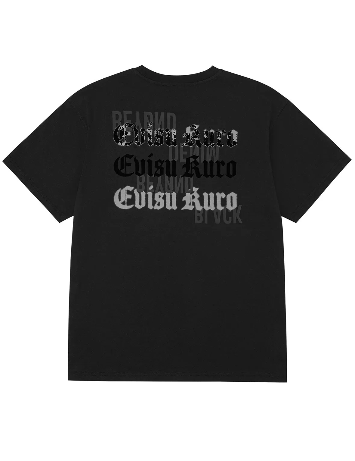 EVISUKURO Flocking and Plastisol Print Regular Fit T-shirt sold by Evisu product image thumbnail 2