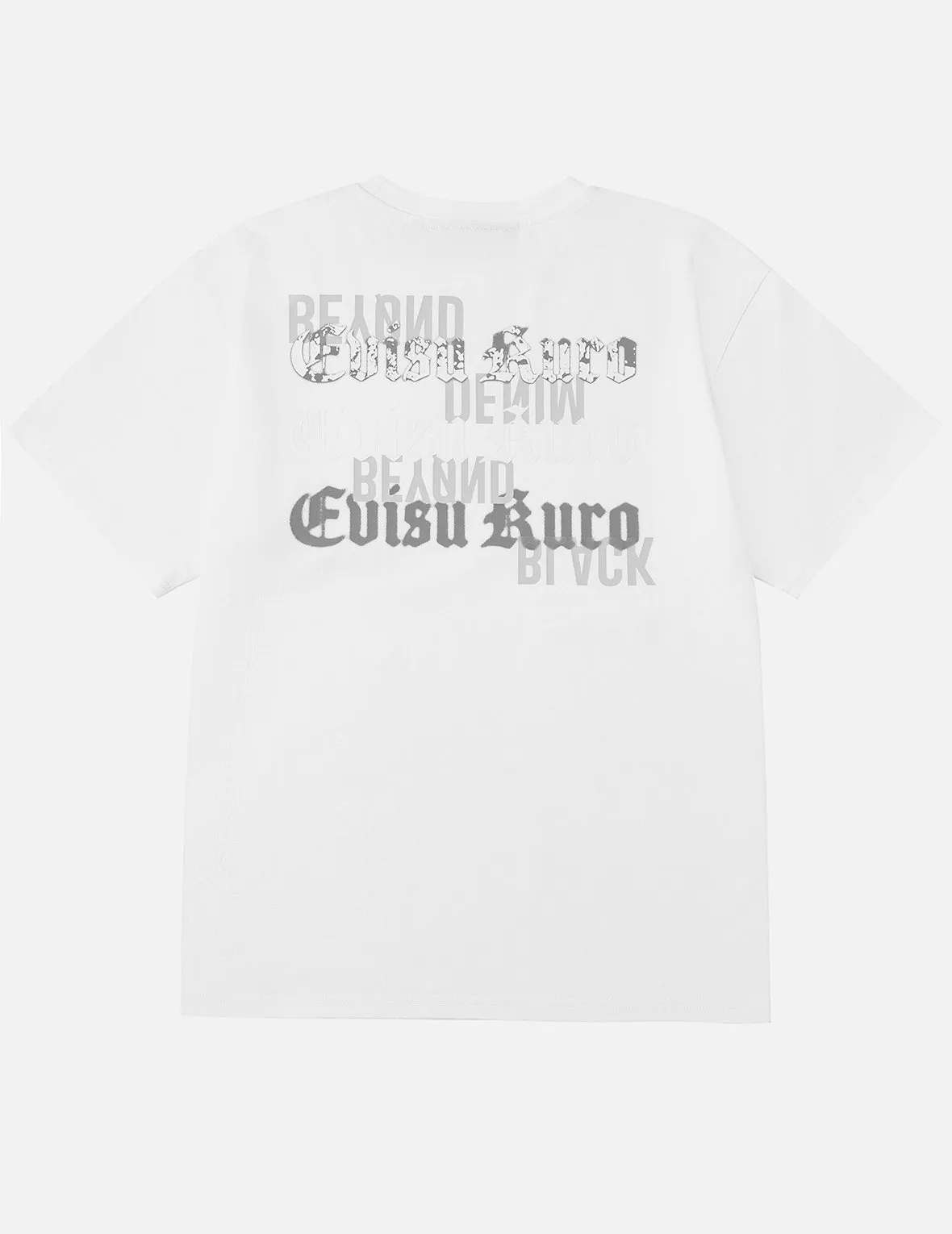 EVISUKURO Flocking and Plastisol Print Regular Fit T-shirt sold by Evisu product image thumbnail 5