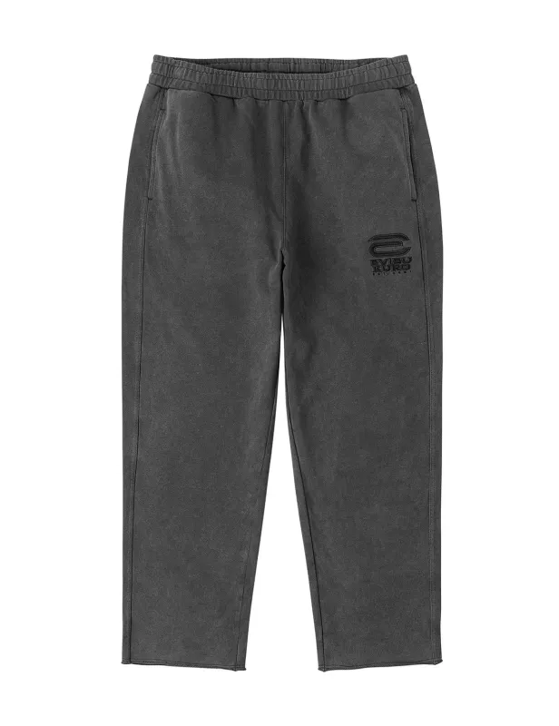 EVISUKURO E Embroidery Distressed Loose Fit Sweatpants sold by Evisu