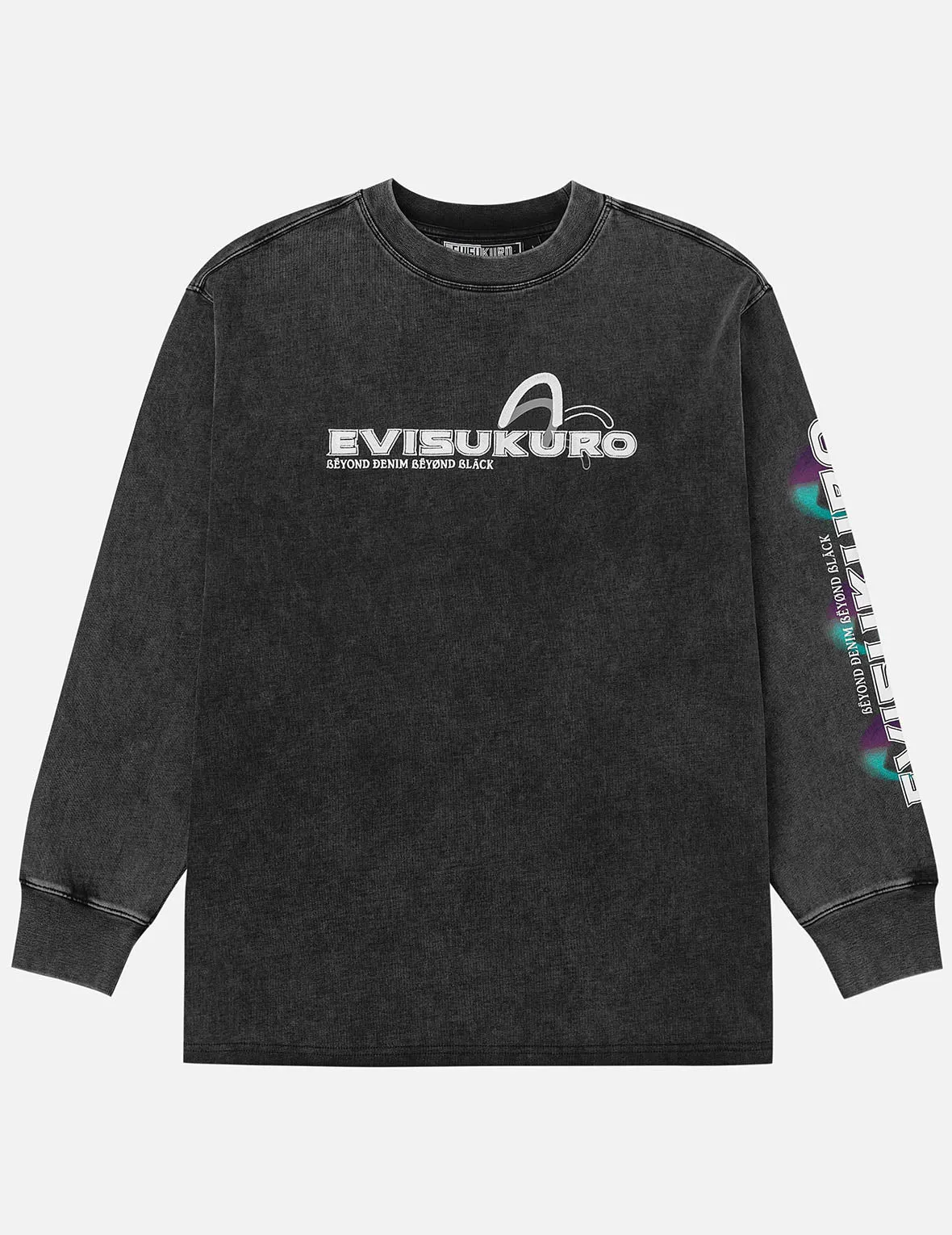 EVISUKURO and Seagull Prints Relax Fit Long-sleeve T-shirt sold by Evisu product image thumbnail 3