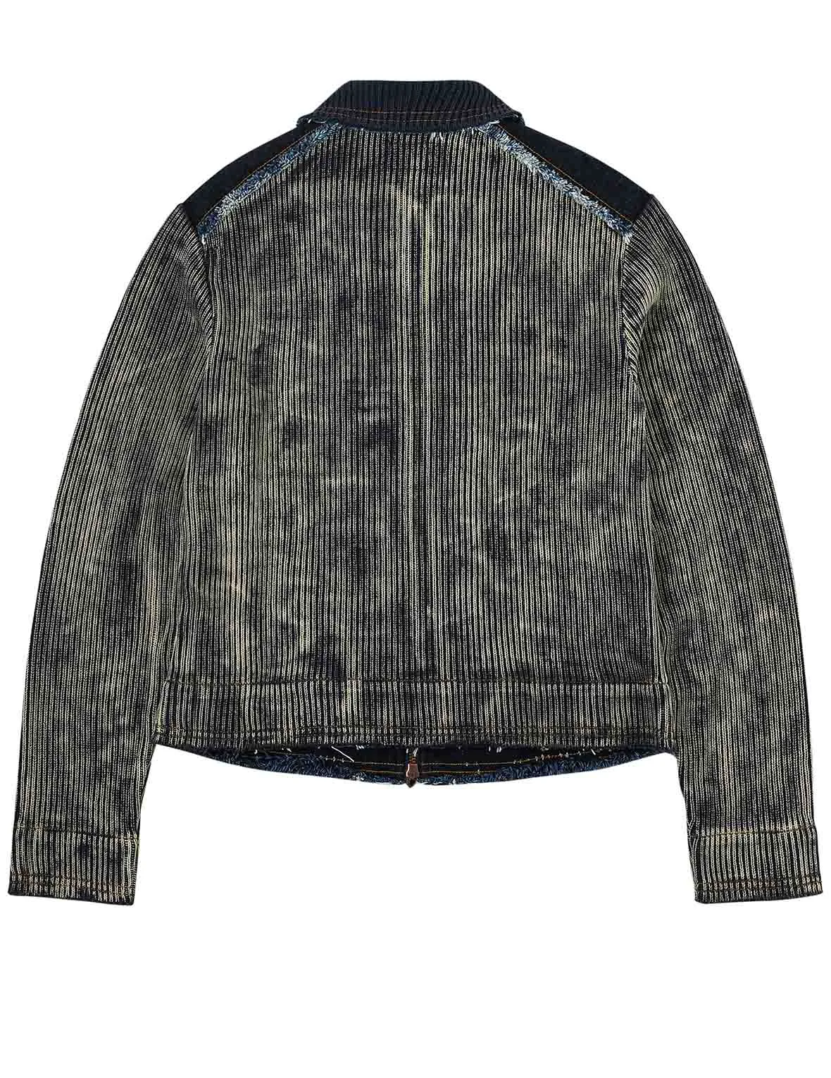 Denim Panelled Fashion Fit Zip-Up Cardigan sold by Evisu product image thumbnail 2