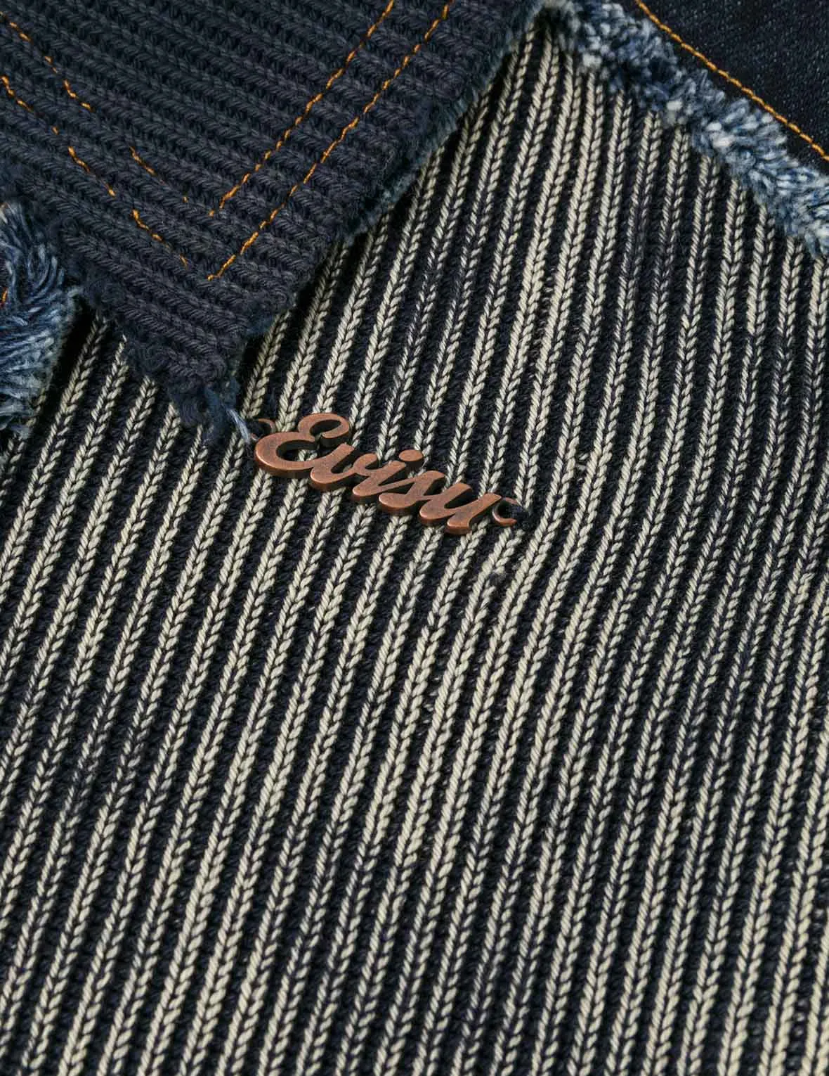 Denim Panelled Fashion Fit Zip-Up Cardigan sold by Evisu product image thumbnail 5