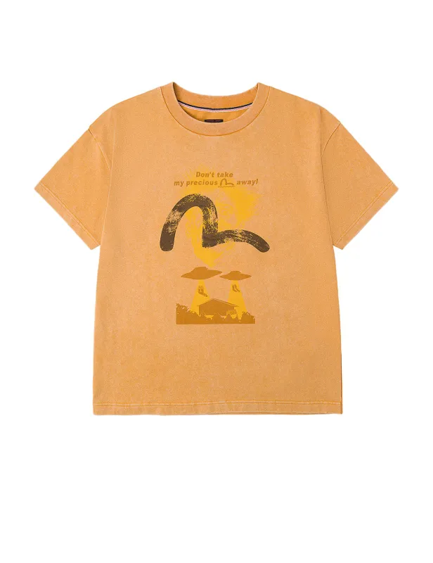 UFO Abduction Print Relax Fit T-shirt sold by Evisu