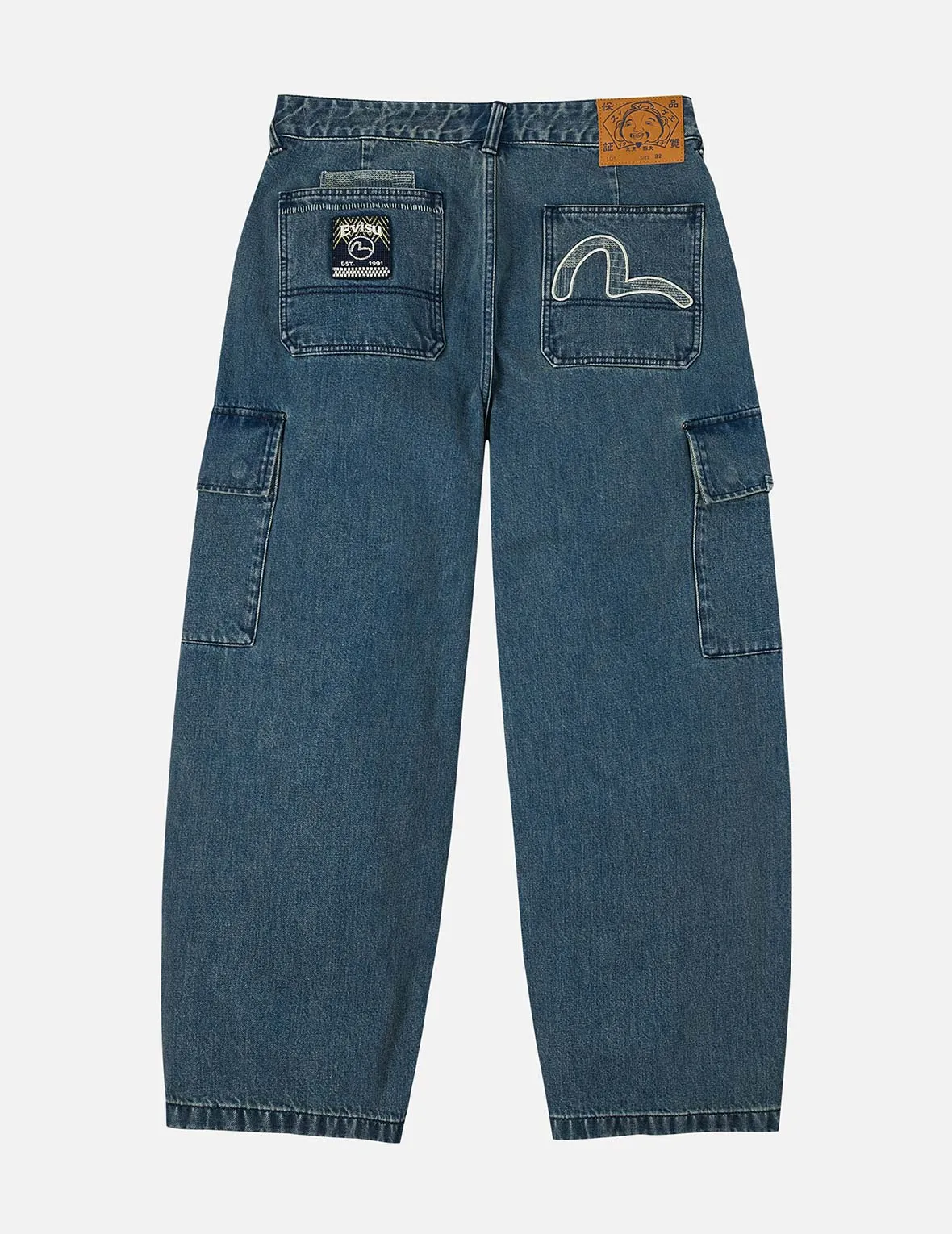 Shshiko Seagull Balloon Fit Cargo Jeans sold by Evisu product image thumbnail 3