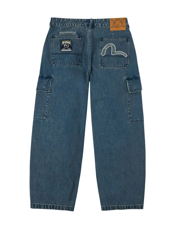 Shshiko Seagull Balloon Fit Cargo Jeans sold by Evisu
