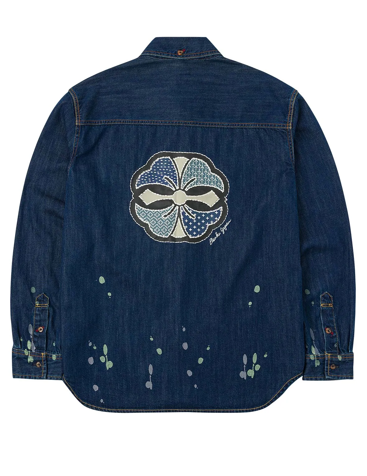 Shshiko Kamon Relax Fit Denim Shirt sold by Evisu product image thumbnail 2