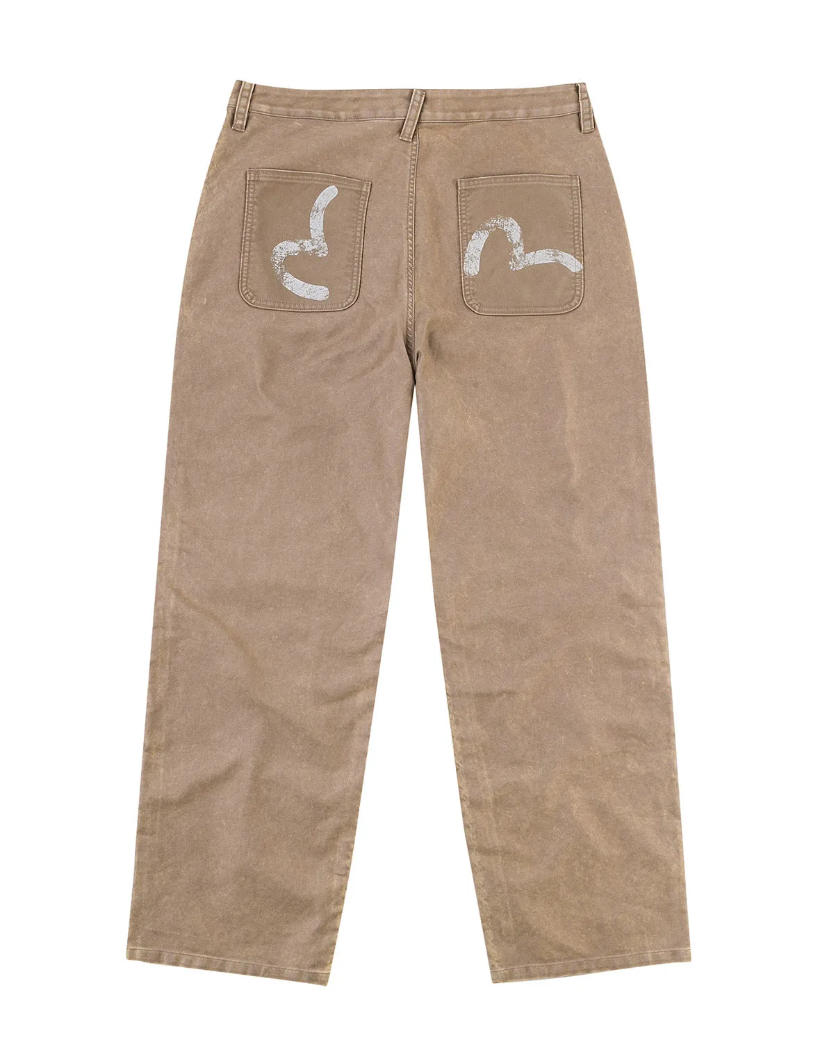 Seagull Print and Multi-Pocket Regular Fit Cargo Pants sold by Evisu