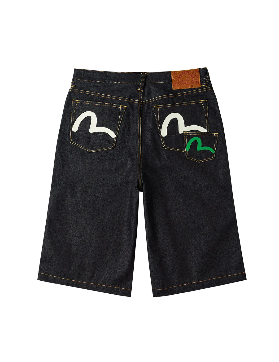 Seagull Print and Multi-Pocket Fashion Fit Denim Shorts sold by Evisu product image thumbnail 2