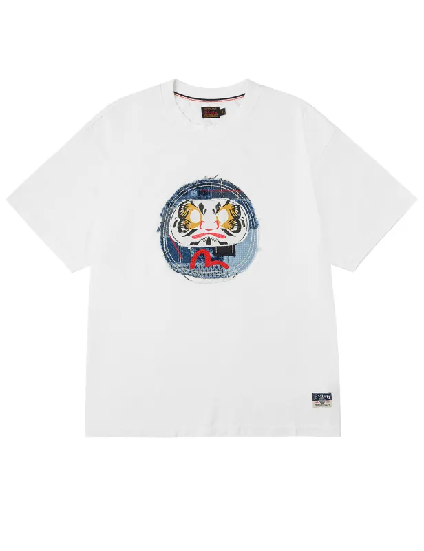 Sashiko Daruma and Seagull Relax Fit T-Shirt sold by Evisu
