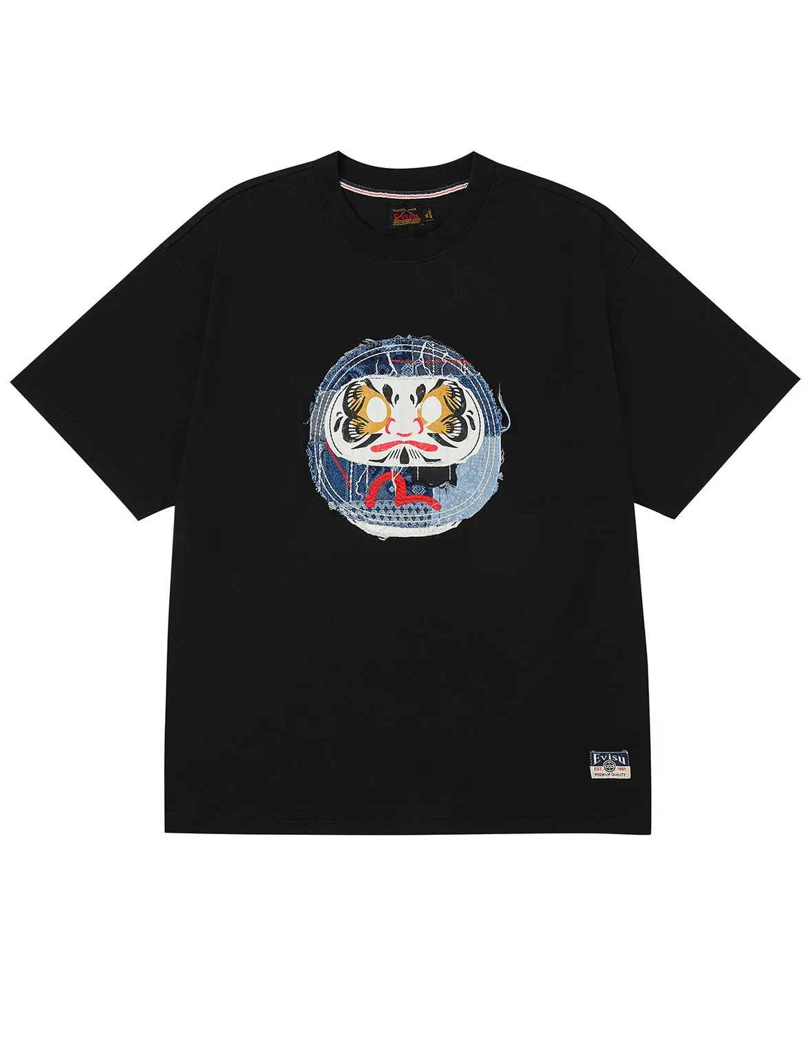 Sashiko Daruma and Seagull Relax Fit T-Shirt sold by Evisu product image thumbnail 2