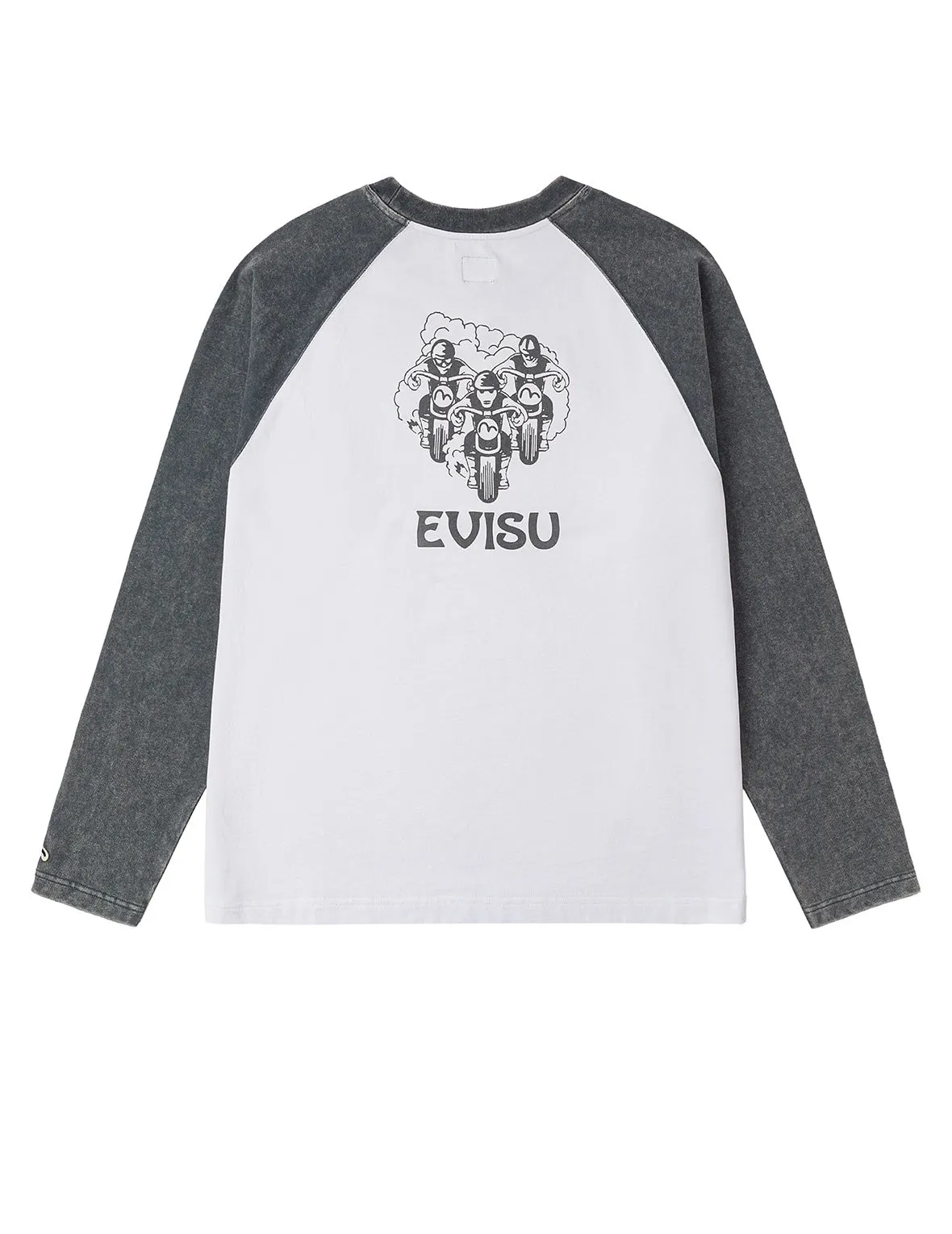 Retro Motocross Print Relax Fit Long-sleeve T-shirt sold by Evisu
