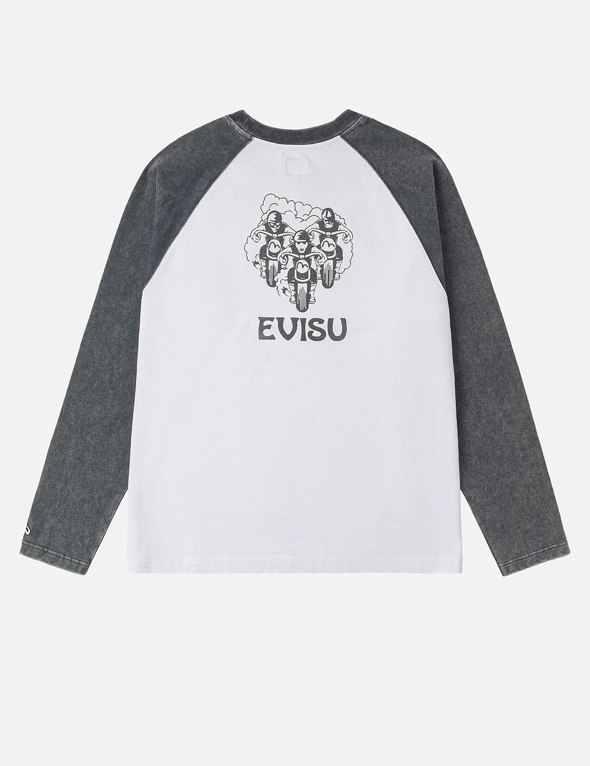 Retro Motocross Print Relax Fit Long-sleeve T-shirt sold by Evisu product image thumbnail 5