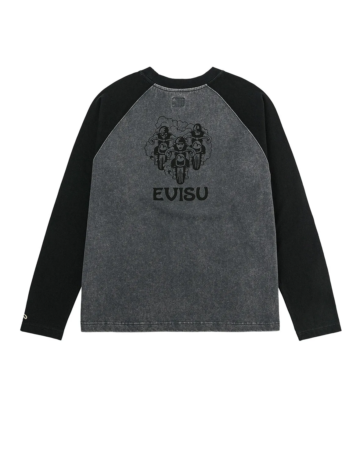 Retro Motocross Print Relax Fit Long-sleeve T-shirt sold by Evisu product image thumbnail 2