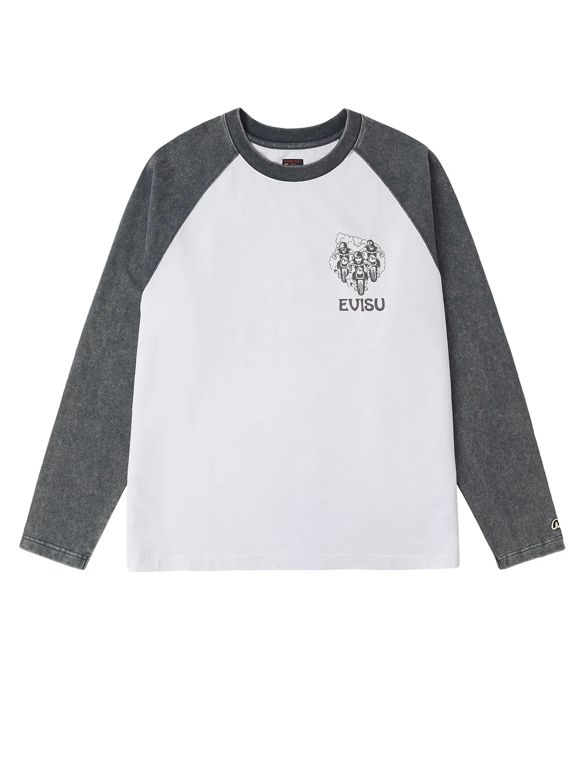 Retro Motocross Print Relax Fit Long-sleeve T-shirt sold by Evisu product image thumbnail 3