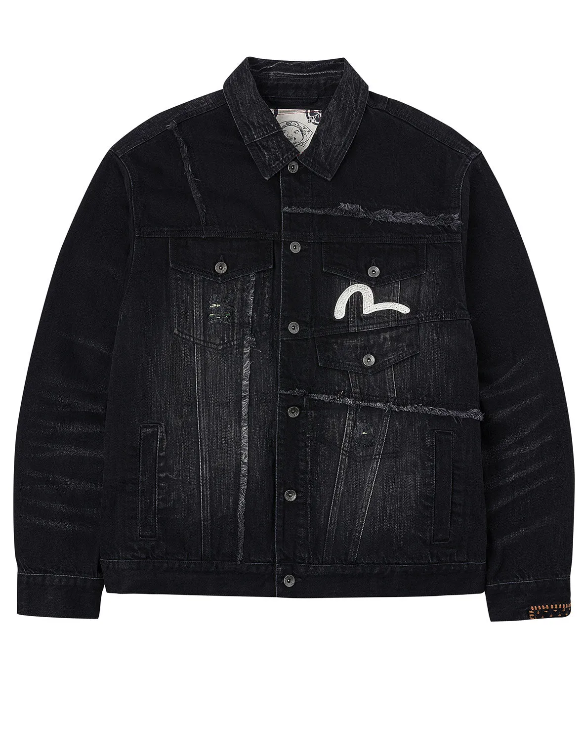 Multi-Pocket Relax Fit Washed Denim Jacket sold by Evisu product image thumbnail 2