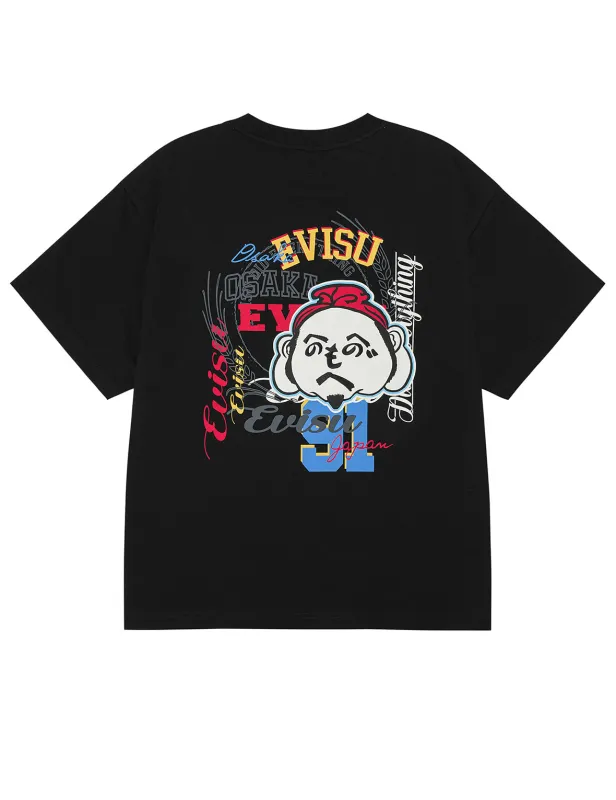 Henohenomohe Godhead Embroidery Relax Fit T-Shirt sold by Evisu