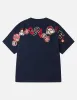 Henohenomohe Godhead and Wheel of Wisdom tag Daicock Print Relax Fit T-Shirt sold by Evisu