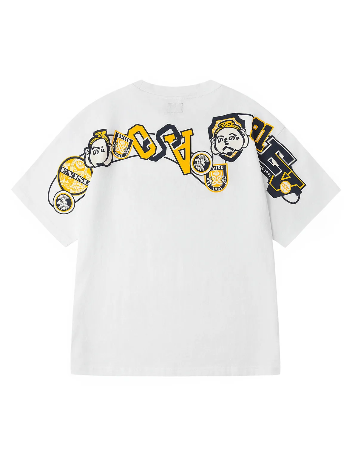 Henohenomohe Godhead and Wheel of Wisdom tag Daicock Print Relax Fit T-Shirt sold by Evisu product image thumbnail 2