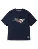 Henohenomohe Godhead and Wheel of Wisdom tag Daicock Print Relax Fit T-Shirt sold by Evisu