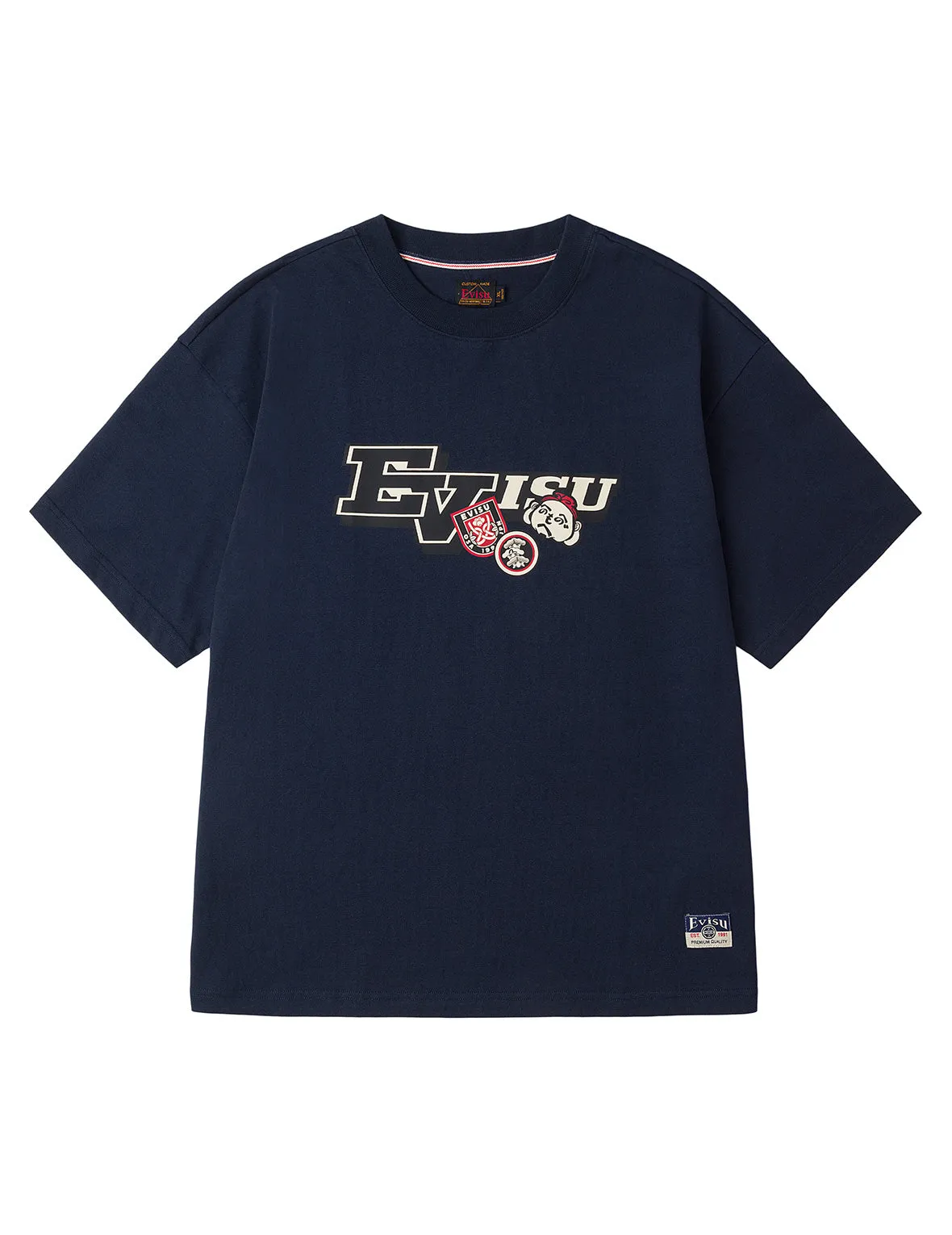 Henohenomohe Godhead and Wheel of Wisdom tag Daicock Print Relax Fit T-Shirt sold by Evisu product image thumbnail 3