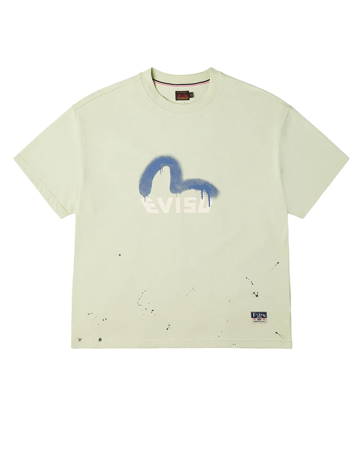 Graffiti-Style Seagull and Logo Print Relax Fit T-Shirt sold by Evisu product image thumbnail 3