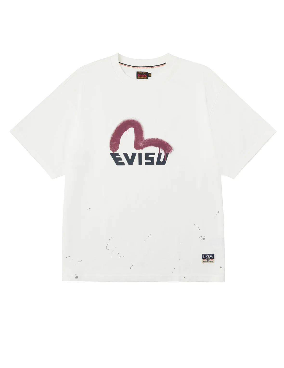 Graffiti-Style Seagull and Logo Print Relax Fit T-Shirt sold by Evisu product image thumbnail 4