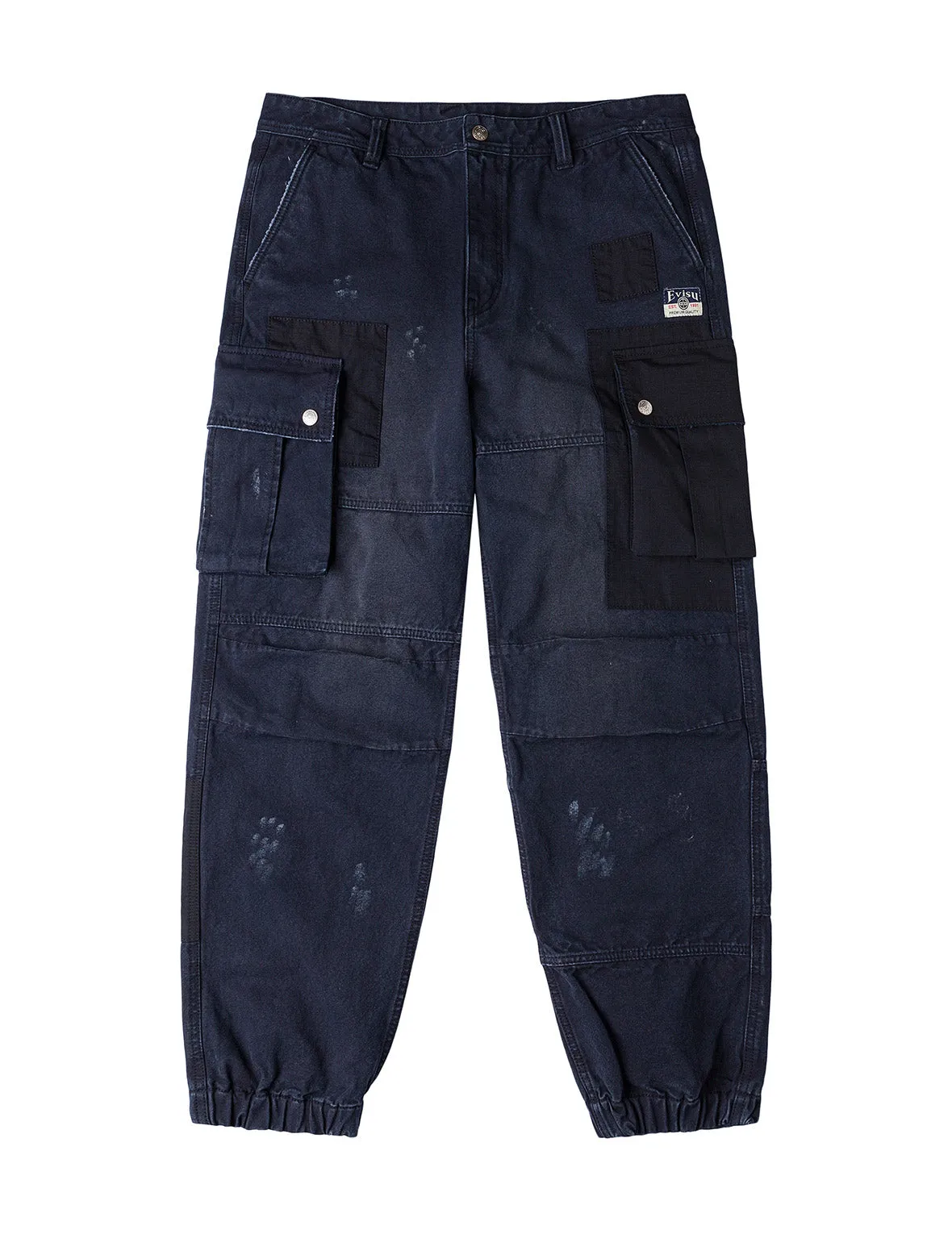 Dual Seagull Print Loose Fit Washed Woven Cargo Joggers sold by Evisu product image thumbnail 4