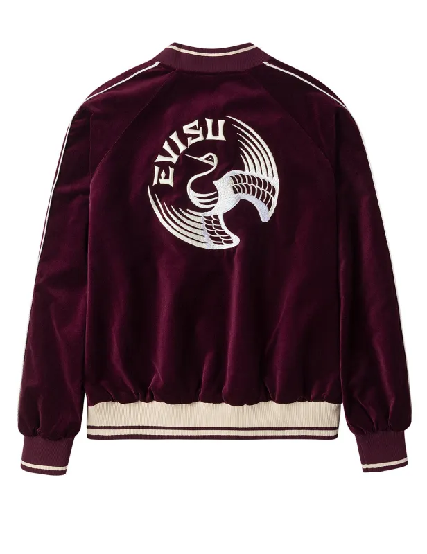 Crane and Logo Embroidery Regular Fit Reversible Bomber Jacket sold by Evisu