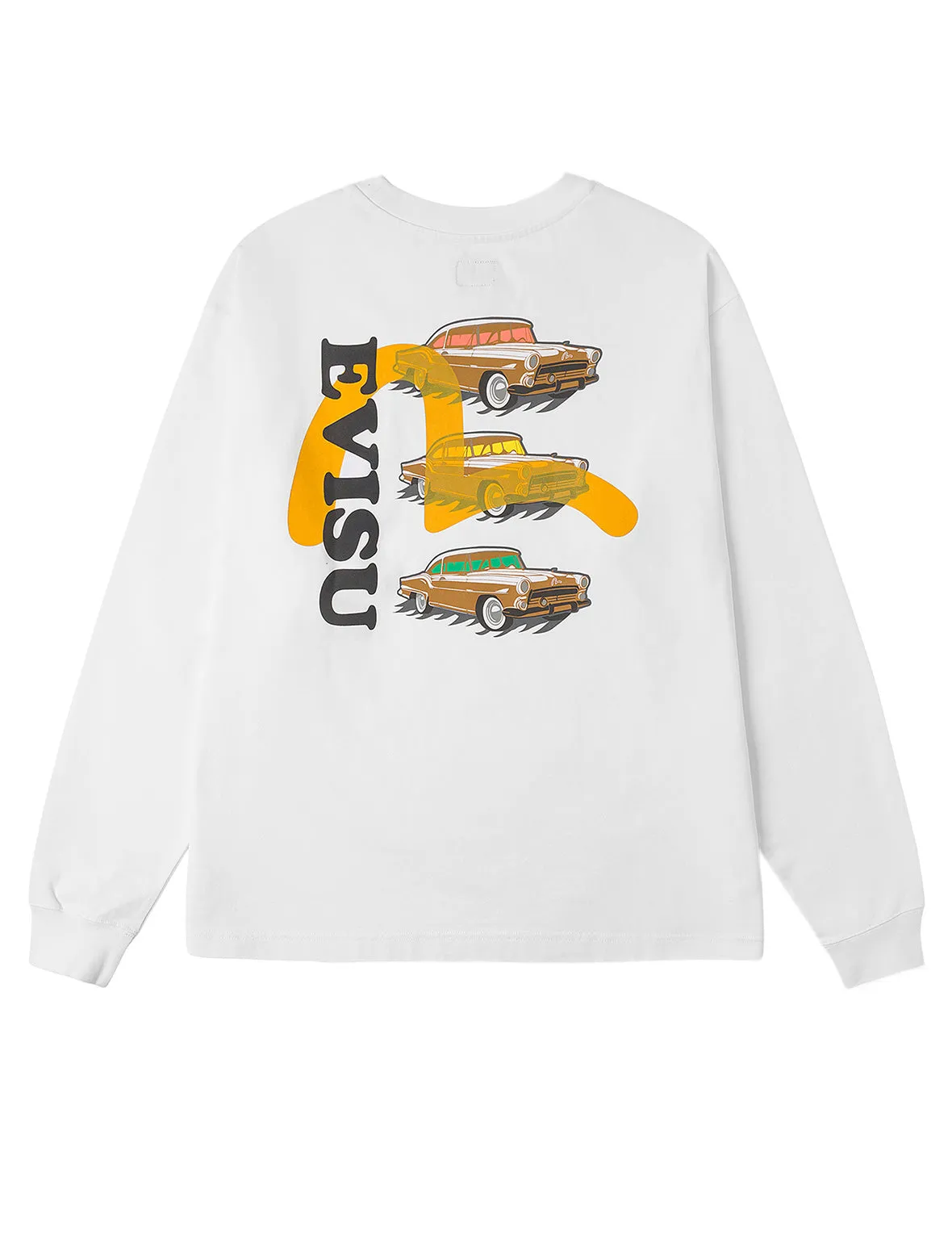 Classic 50s Cars Print Relax Fit Long-sleeve T-shirt sold by Evisu