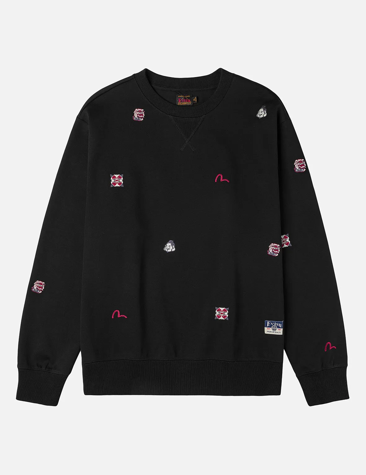Allover Multi Logos Embroidery Relax Fit Sweatshirt sold by Evisu product image thumbnail 5