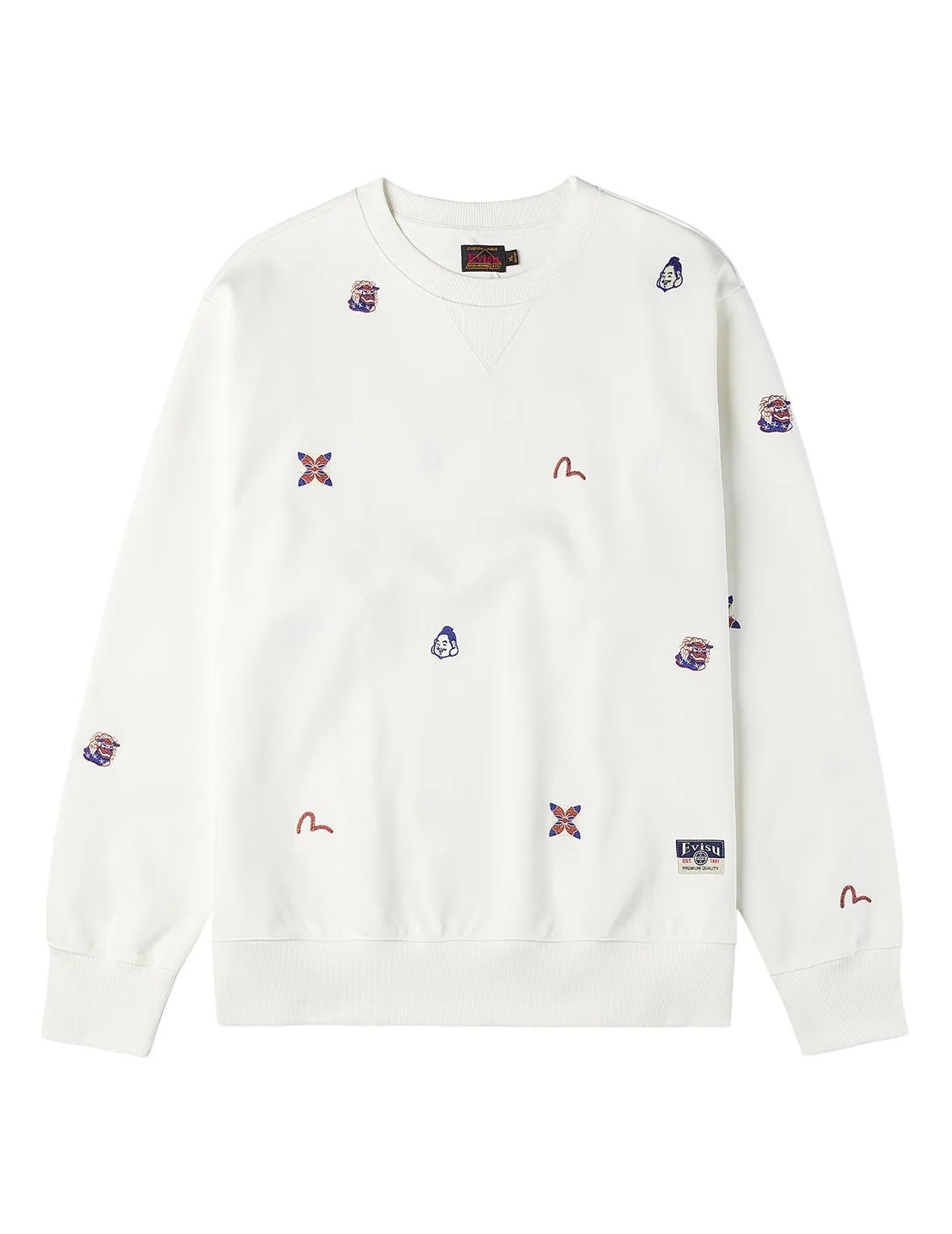 Allover Multi Logos Embroidery Relax Fit Sweatshirt sold by Evisu product image thumbnail 2