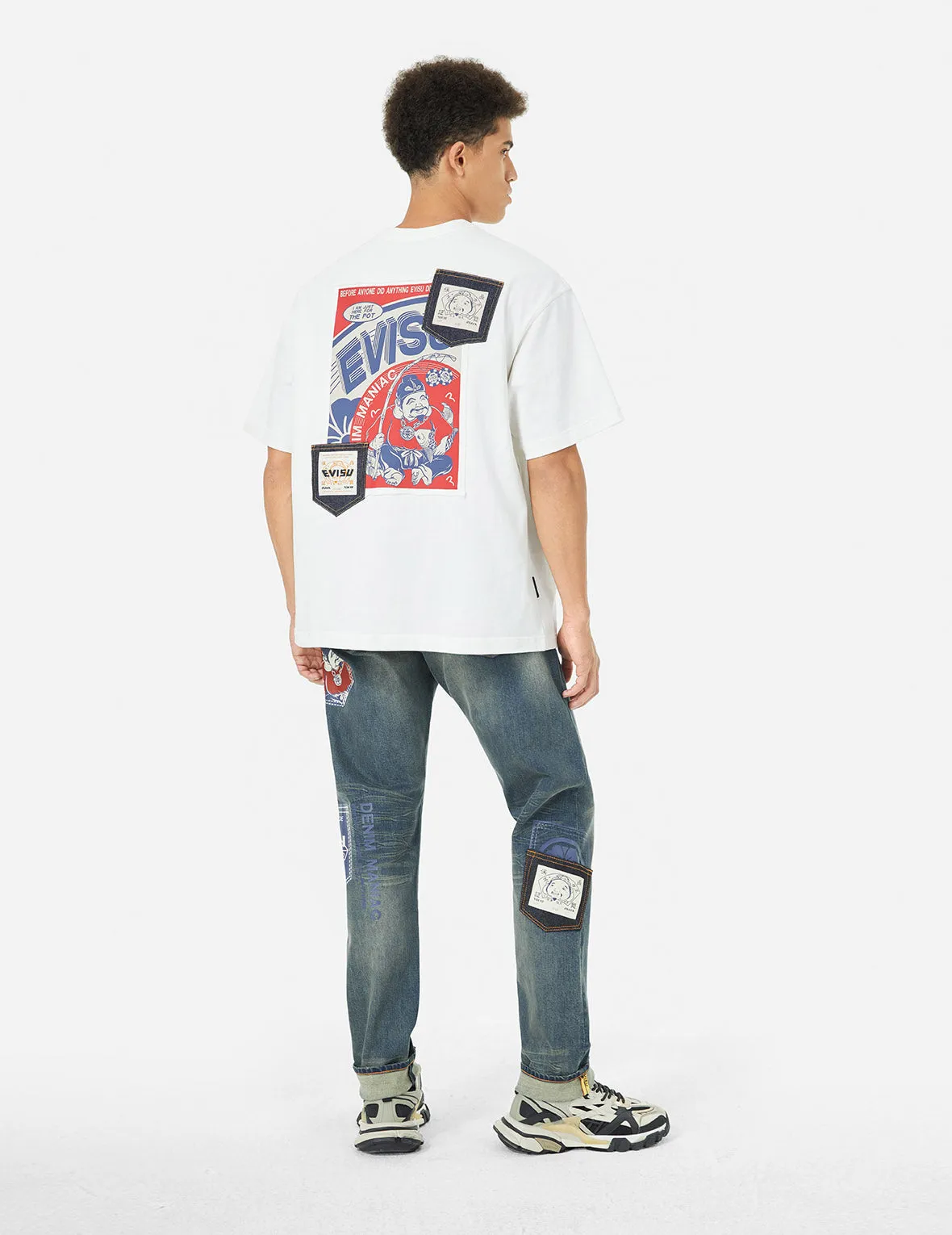 Ebisu Print and Multi-Pocket Taper Fit Jeans #2017 sold by Evisu product image thumbnail 3