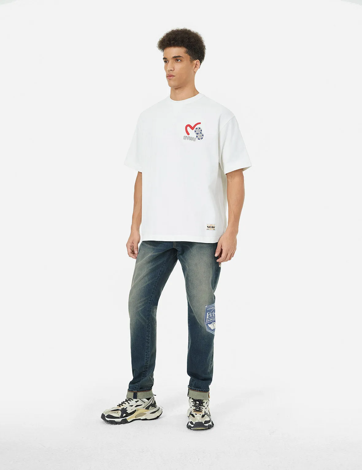 Ebisu Print and Multi-Pocket Taper Fit Jeans #2017 sold by Evisu product image thumbnail 4