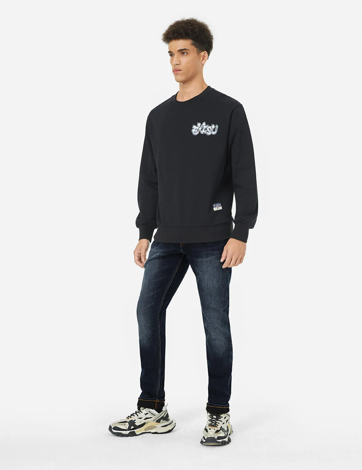 Seagull Embroidery with Metal Studs Taper Fit Jeans #2017 sold by Evisu product image thumbnail 2