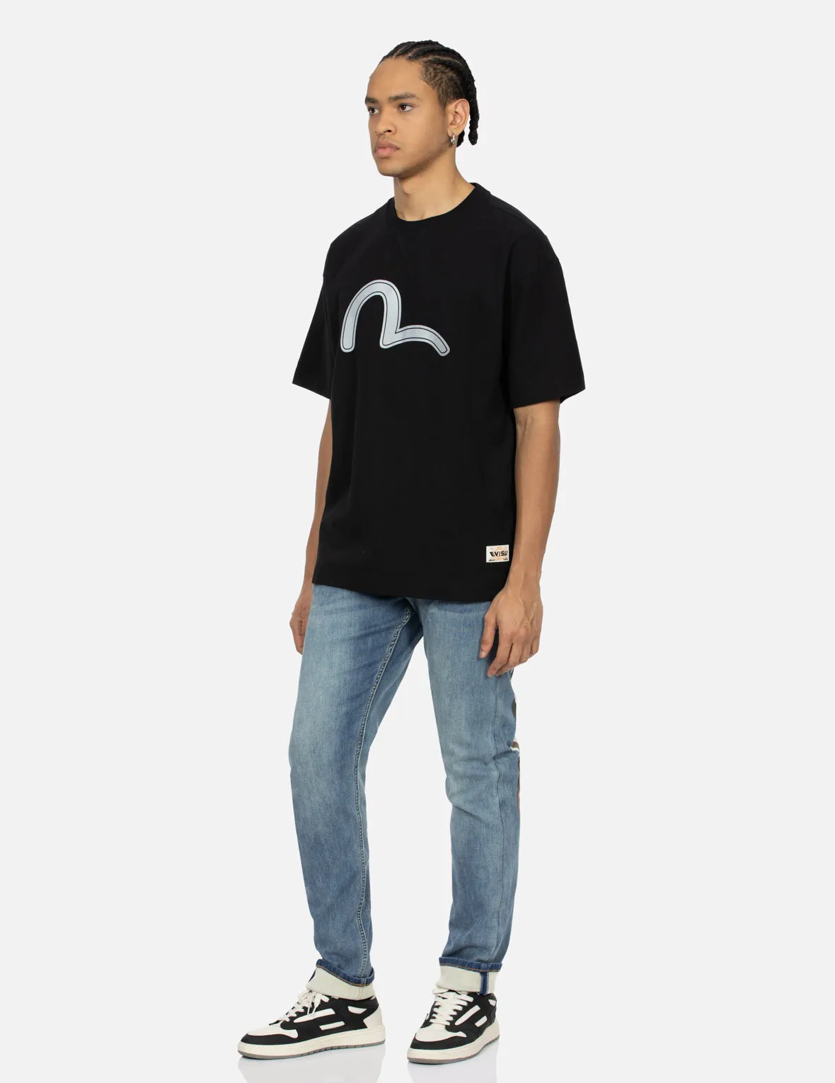 Multi-logo Daicock Print Taper Fit Denim Jeans #2017 sold by Evisu product image thumbnail 4