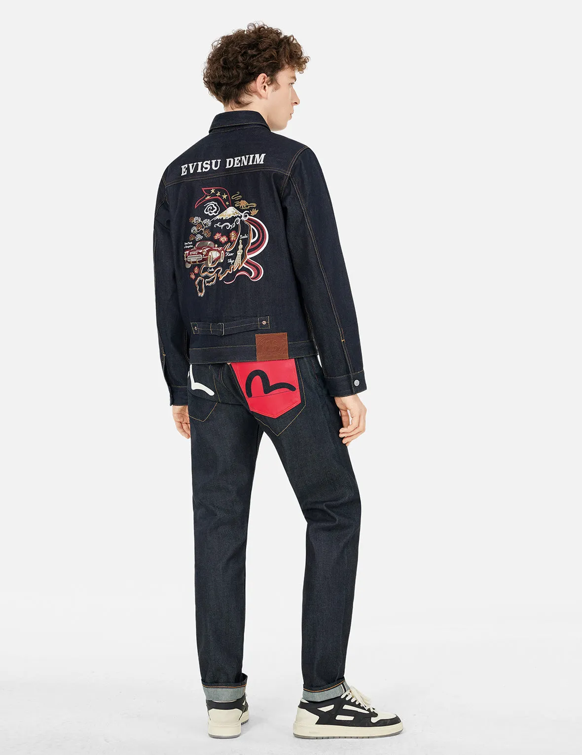 Bold Seagull Print Taper Fit Jeans #2017 sold by Evisu product image thumbnail 4