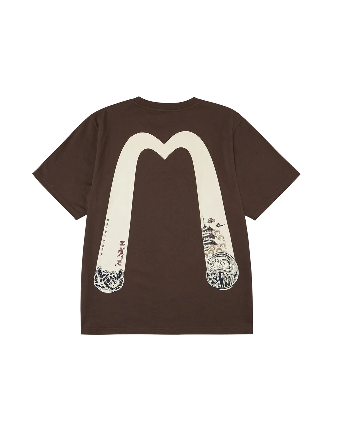 Wheel of Wisdom and Daruma Daicock Print Regular Fit T-Shirt sold by Evisu product image thumbnail 2