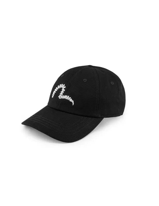 Seagull Embroidery Denim Cap sold by Evisu