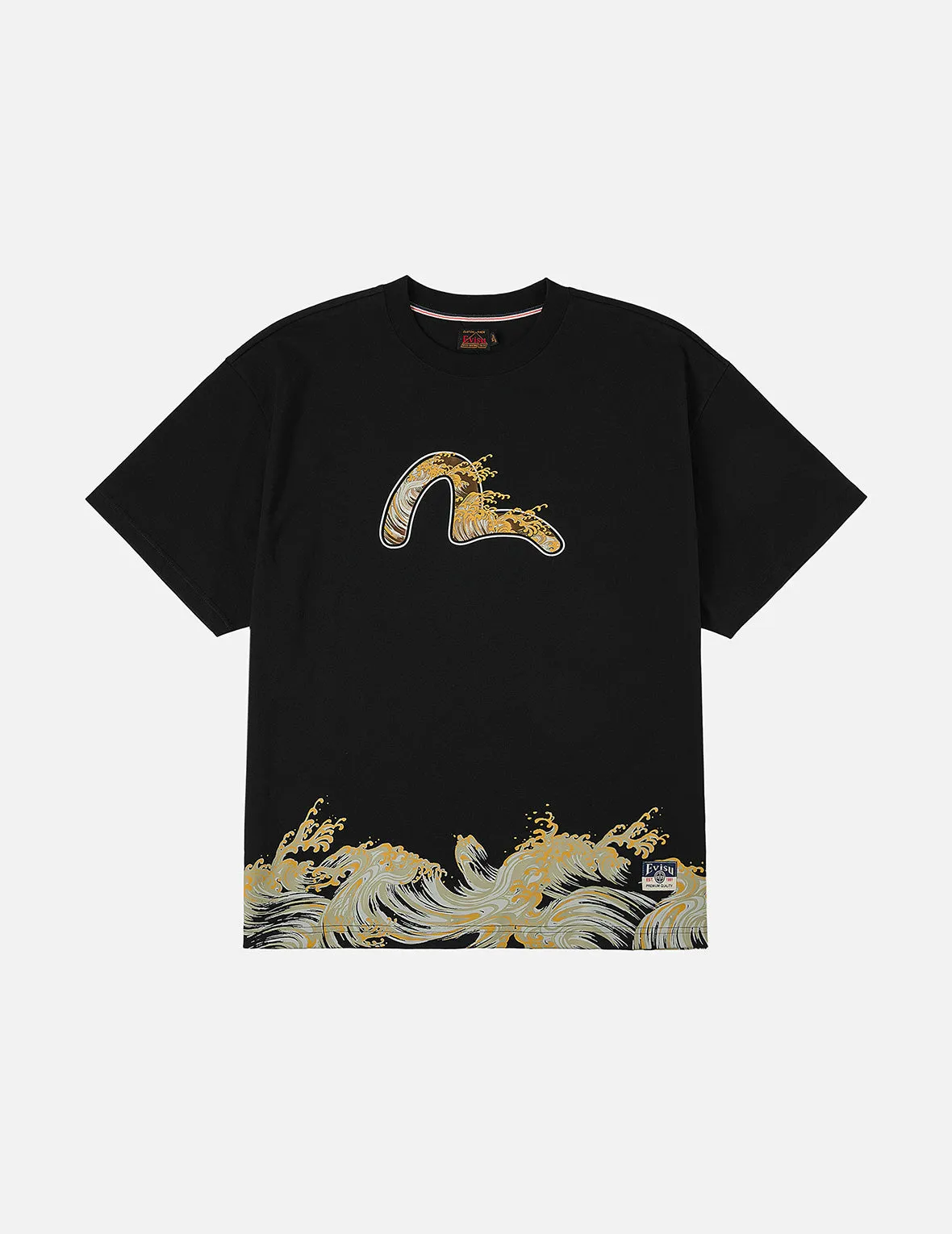 Seagull and Wave Print Relax Fit T-Shirt sold by Evisu product image thumbnail 5