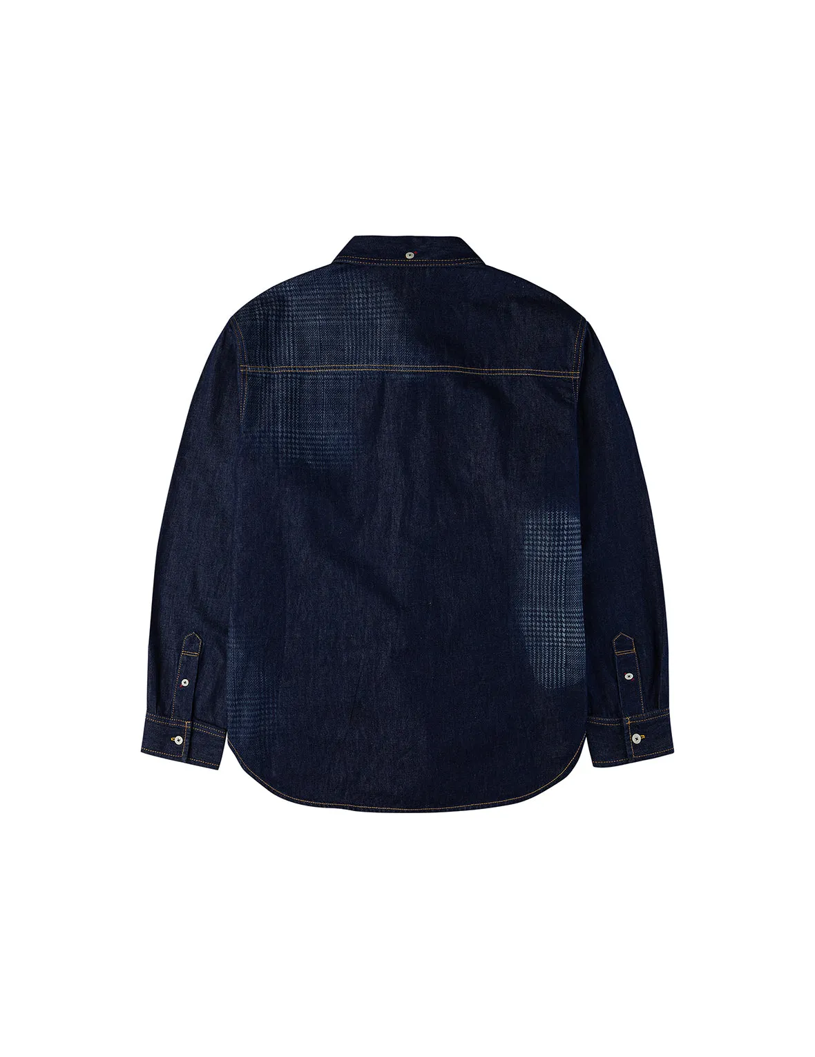 Handbrush Houndstooth Print Relax Fit Denim Shirt sold by Evisu product image thumbnail 2