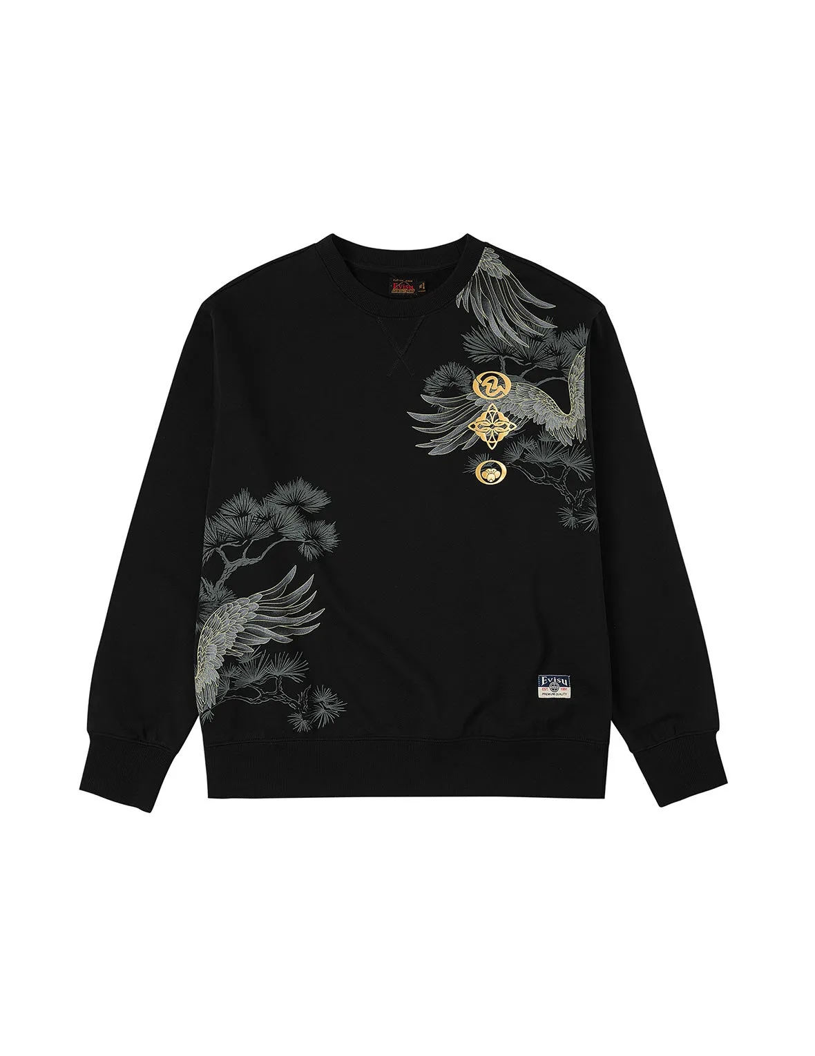 Grateful Crane Foil Print Relax Fit Sweatshirt sold by Evisu