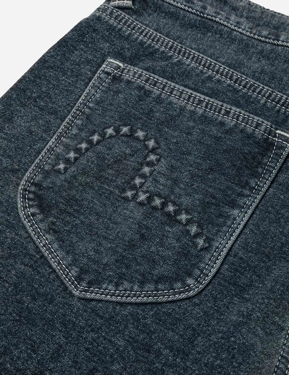 Washed Emboss Rivet Seagull Carrot Fit Jeans #2017 sold by Evisu product image thumbnail 5