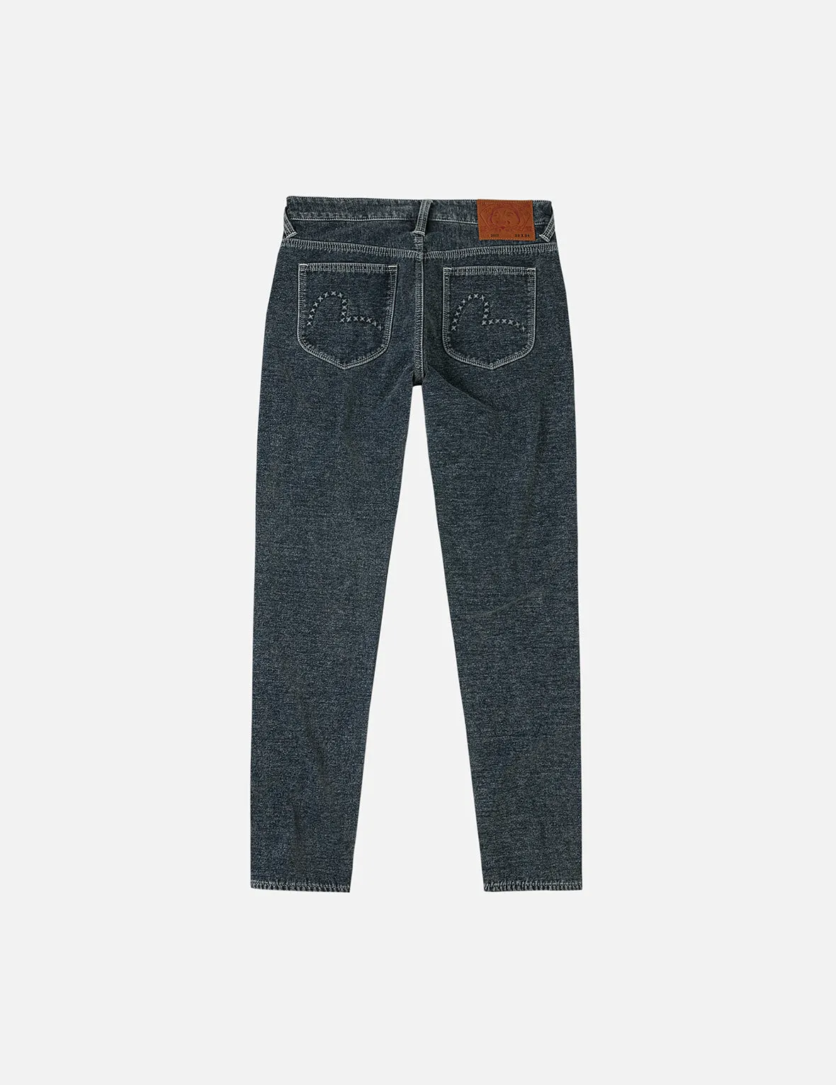 Washed Emboss Rivet Seagull Carrot Fit Jeans #2017 sold by Evisu product image thumbnail 3