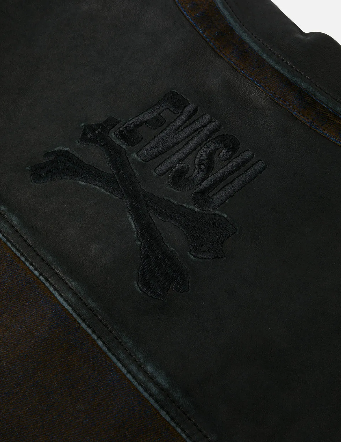 Skull and Logo Embroidery Fashion Fit Heavy Washed Denim Jacket sold by Evisu product image thumbnail 5